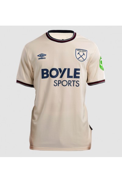 West Ham United Max Kilman #3 Jalkapallovaatteet Vieraspaita 2025-26 Lyhythihainen West Ham United Max Kilman #3 Jalkapallovaatteet Vieraspaita 2025-26 Lyhythihainen